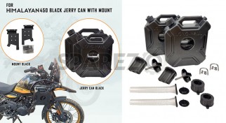 For Royal Enfield New Himalayan 450 RH-LH Black Jerry Can Pair with Mount